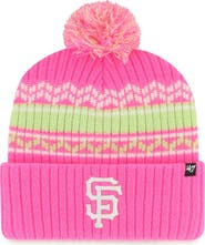 '47 Youth '47 Pink San Francisco Giants Polar Vortex Cuffed Knit Hat with Pom