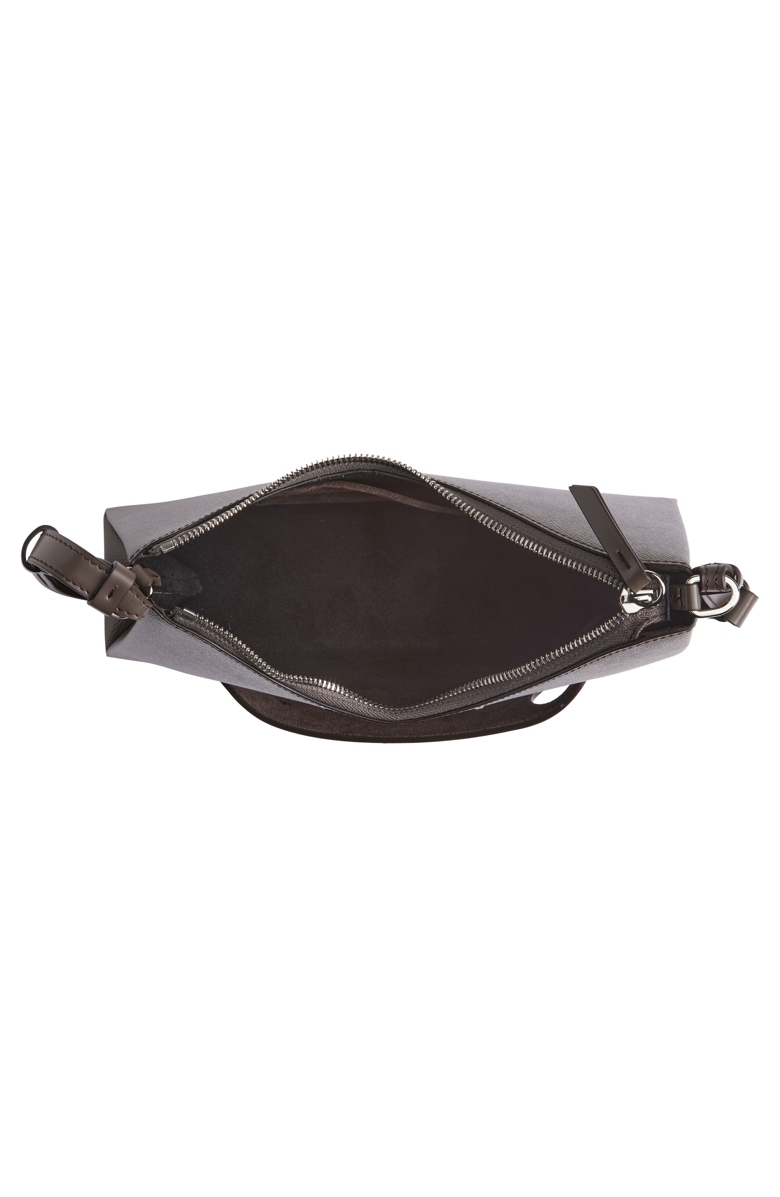 Small Snatched Leather Shoulder Bag, Alternate, color, ELEPHANT