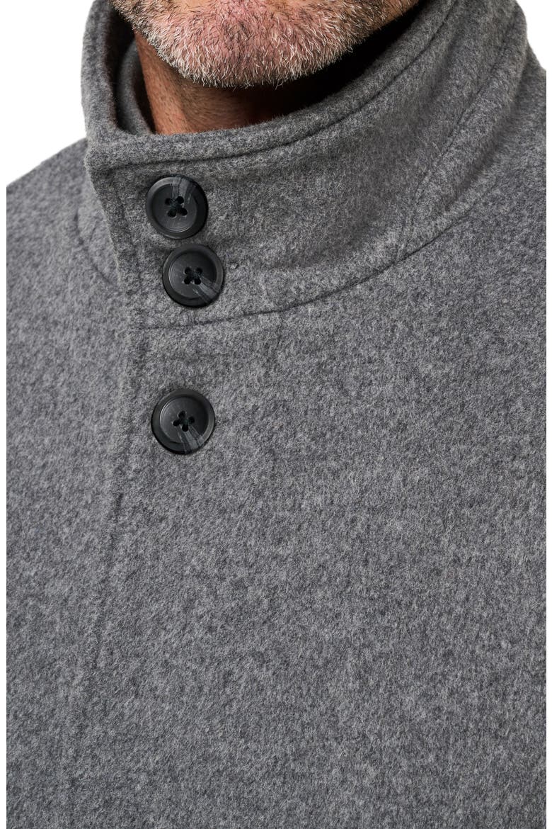 Brushed Wool Blend Coat, Alternate, color, HEATHER DARK GREY