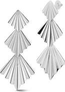 SPHERA MILANO Textured Fan Drop Earrings