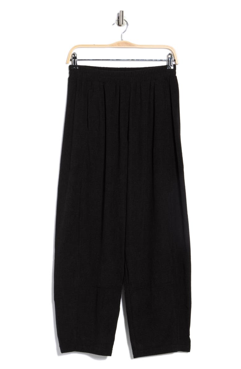 MAX STUDIO Barrel Leg Corduroy Pants, Alternate, color, Black