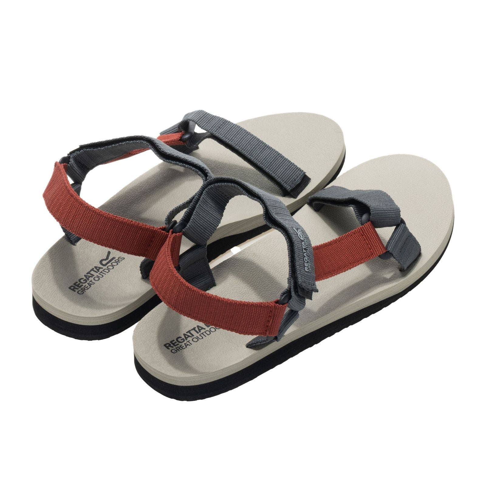 Vendeavour Sandals, Alternate, color, Dark Storm and Brick