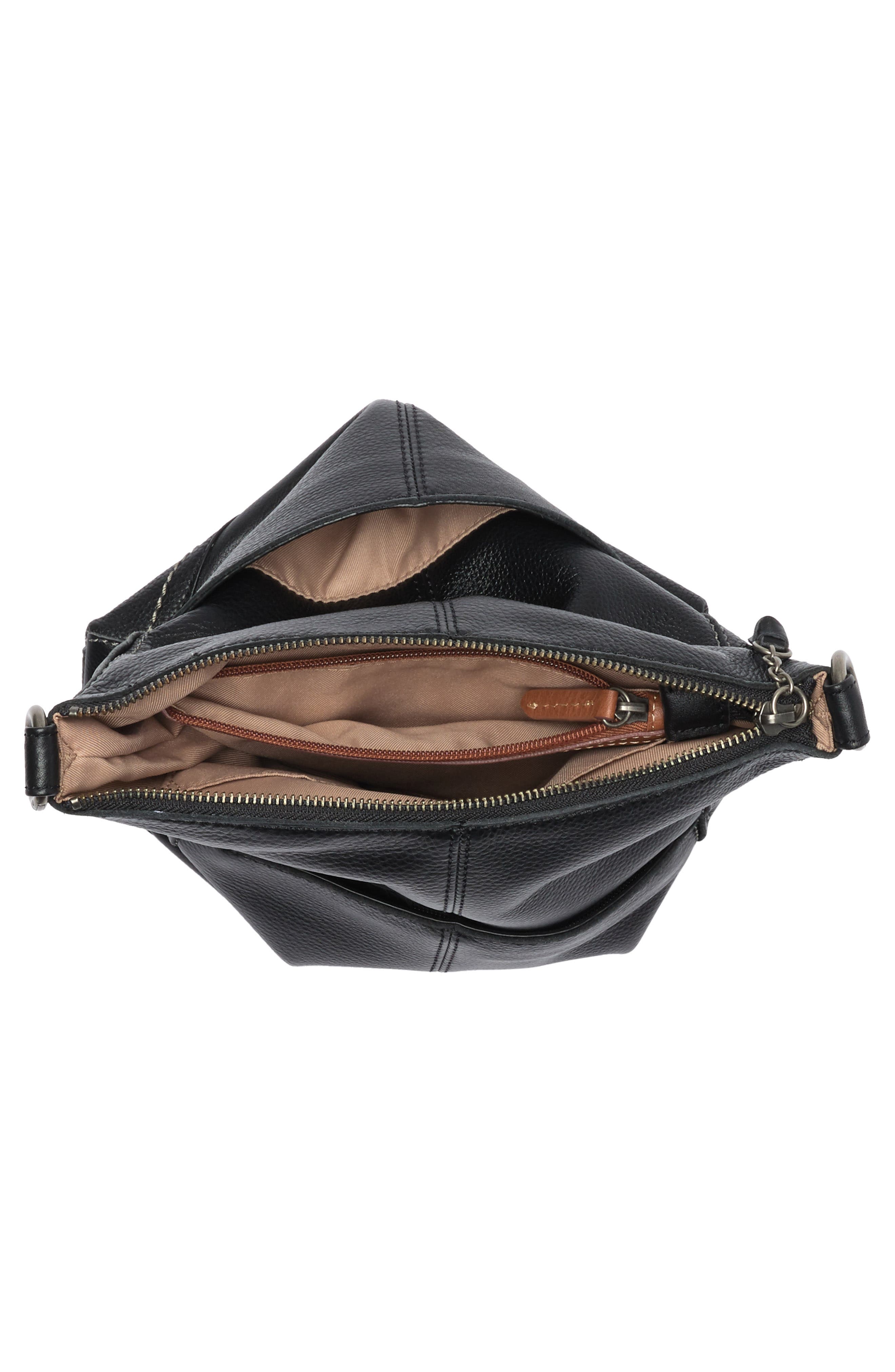 Lucia Crossbody Leather Bag, Alternate, color, Black