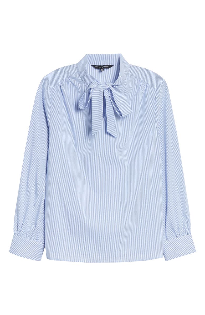 Ming Wang Tie Neck Blouse, Alternate, color,