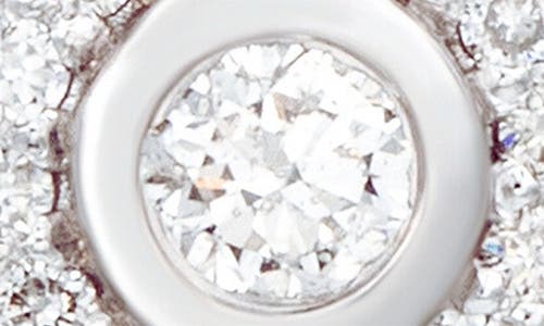 Suzy Levian Diamonds 14k Gold Round Diamond Halo Stud Earrings In White