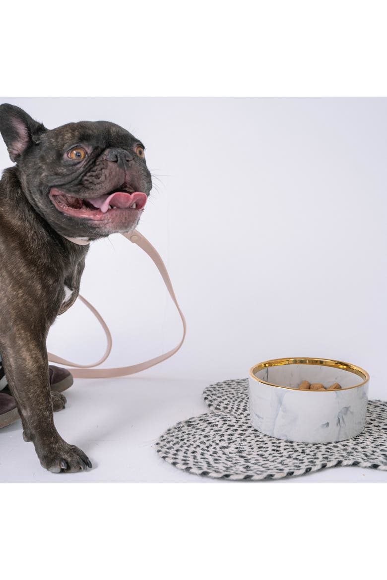 Marble Dog Bowl, Alternate, color, Gray