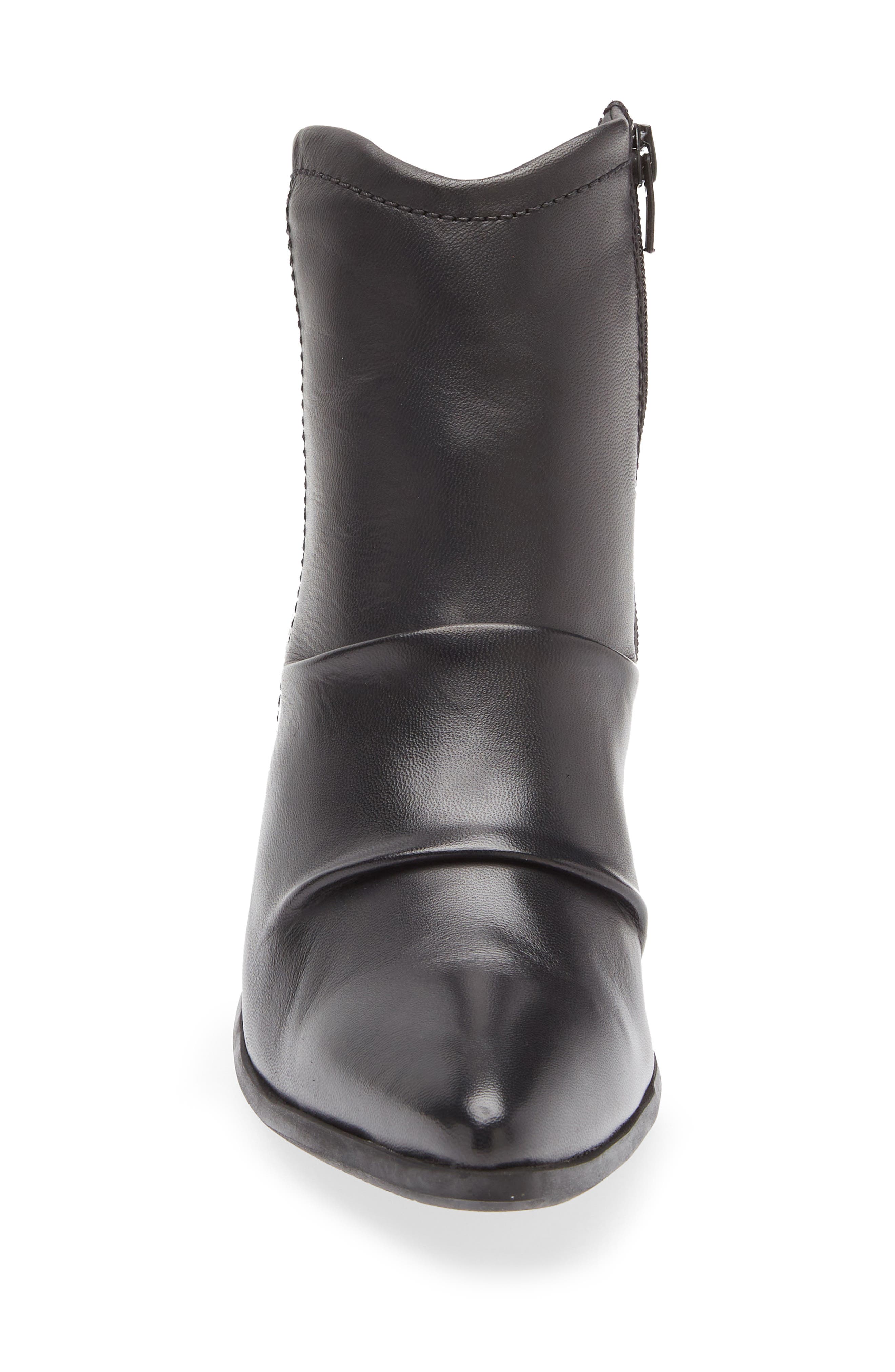 Chocolat Blu Lian Block Heel Bootie, Alternate, color, Black Leather