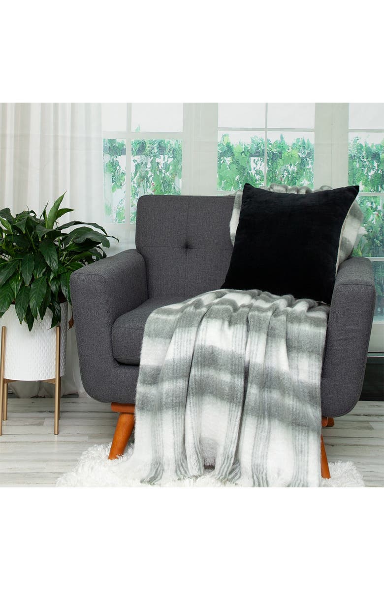 PARKLAND COLLECTION Apollo Transitional Black Throw Pillow, Alternate, color, Black