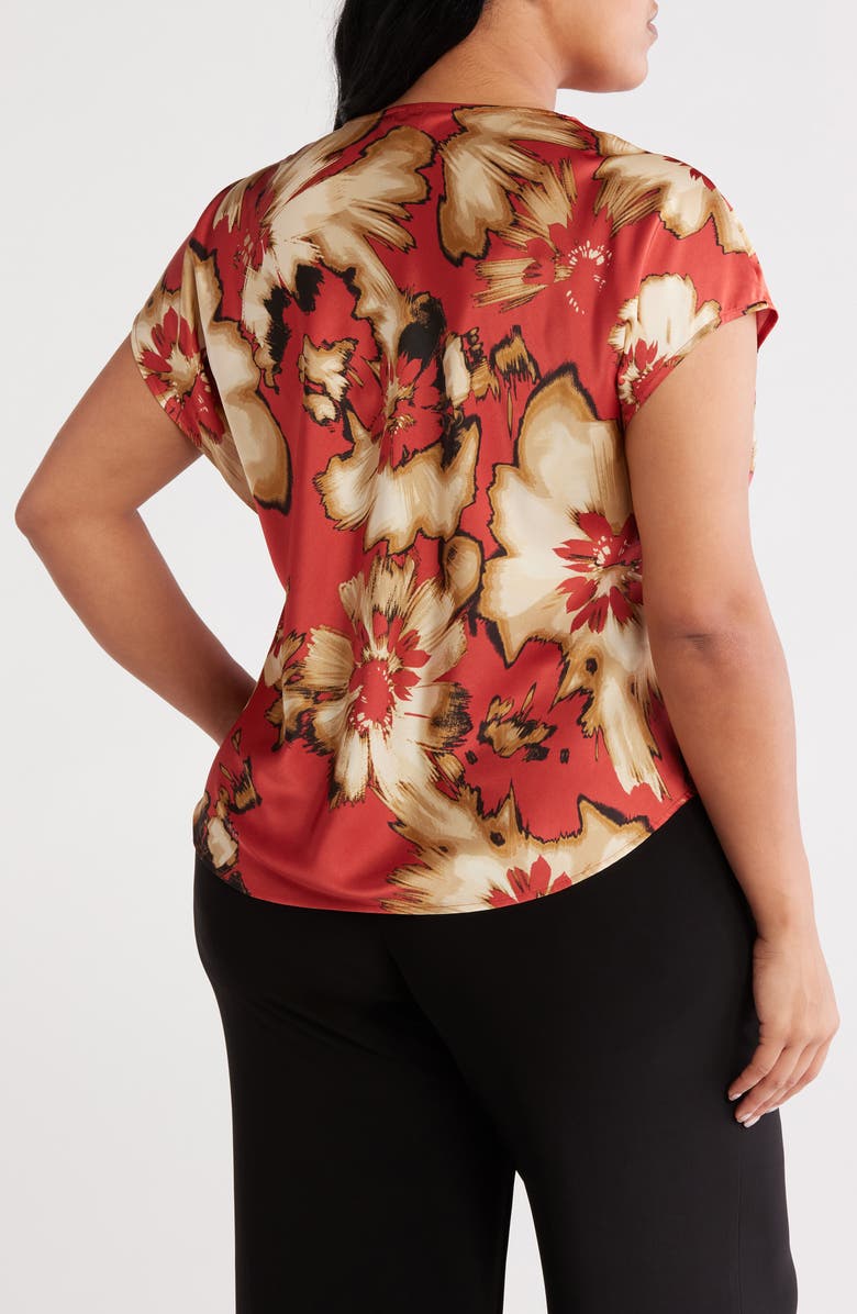 Anne Klein Cowl Neck Satin Top, Alternate, color, 