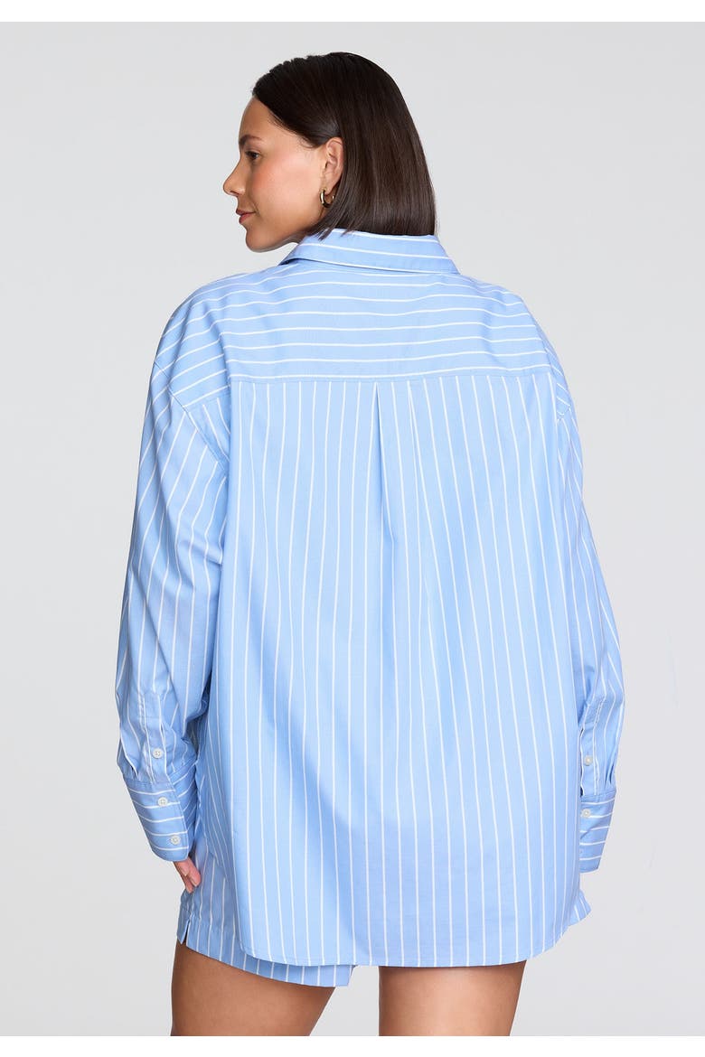 The Oversized Shirt, Alternate, color, OCEAN STRIPE