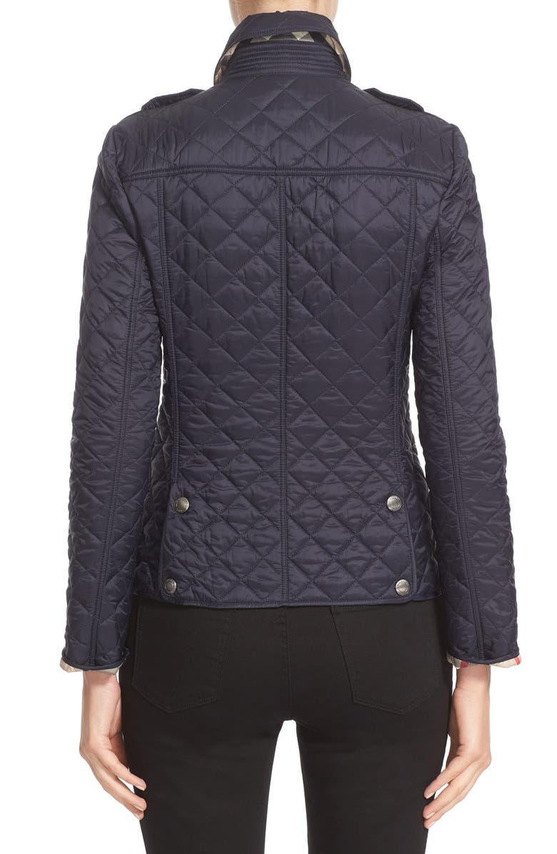 Burberry Brit 'Kencott' Patch Pocket Quilted Coat, Alternate, color, 