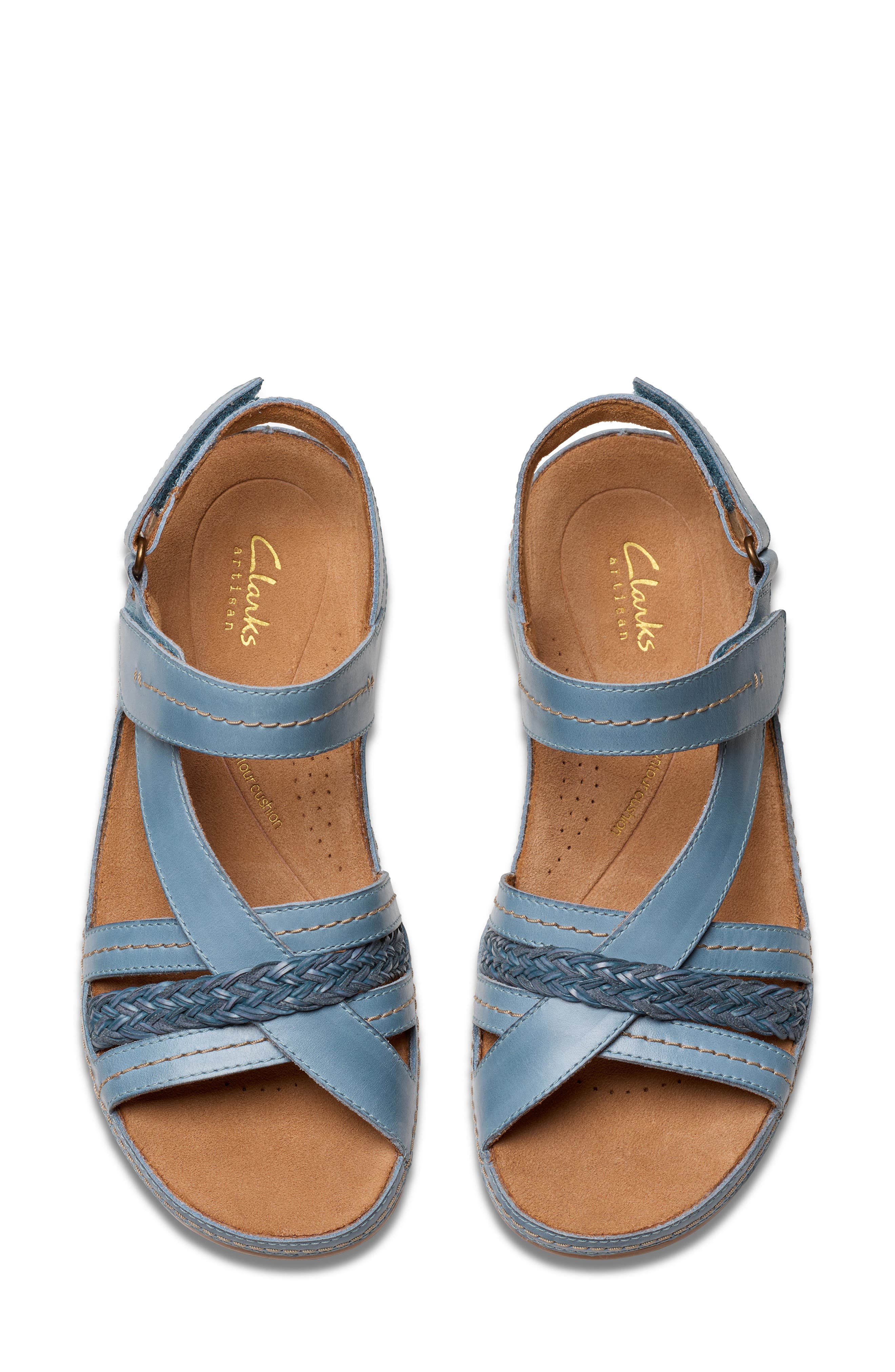 Clarks<sup>®</sup> Cecily Strap Sandal, Alternate, color, Blue Combi