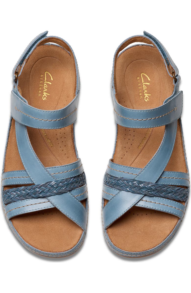 Clarks<sup>®</sup> Cecily Strap Sandal, Alternate, color, Blue Combi