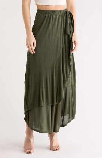 GO COUTURE Wrap Maxi Skirt