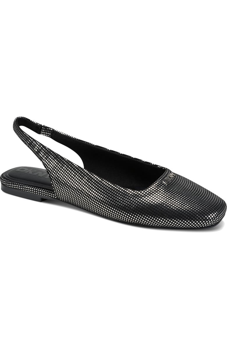 DKNY Darrow Slingback Flat, Main, color, Black/Black