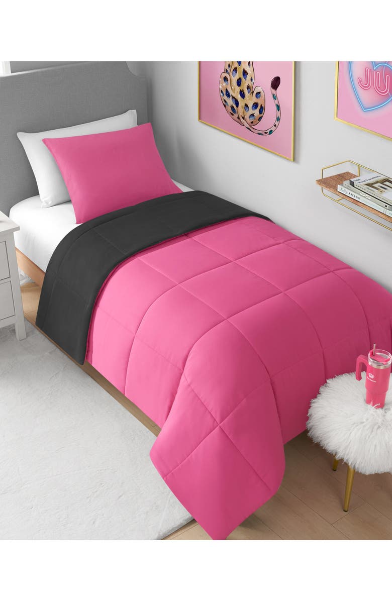 Juicy Couture Reversible Box Stitch Comforter & Sham Set, Alternate, color,