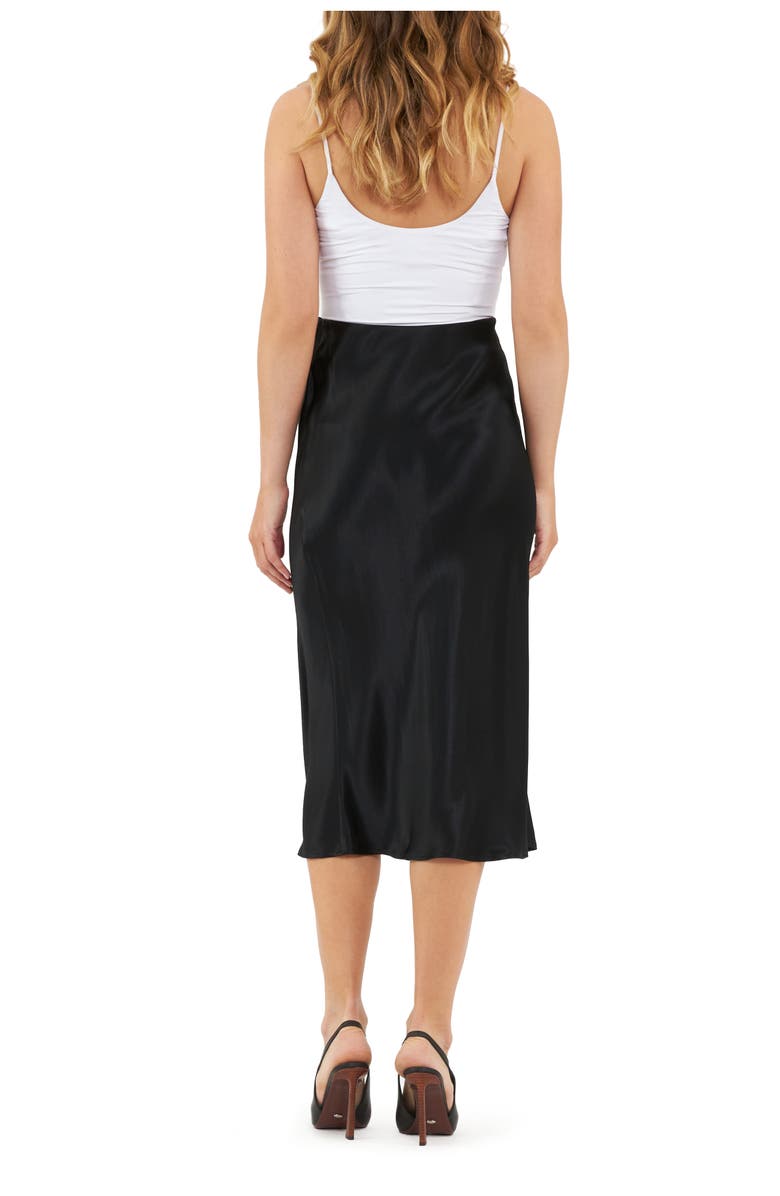Ripe Maternity Crystal Satin Skirt, Alternate, color, Black