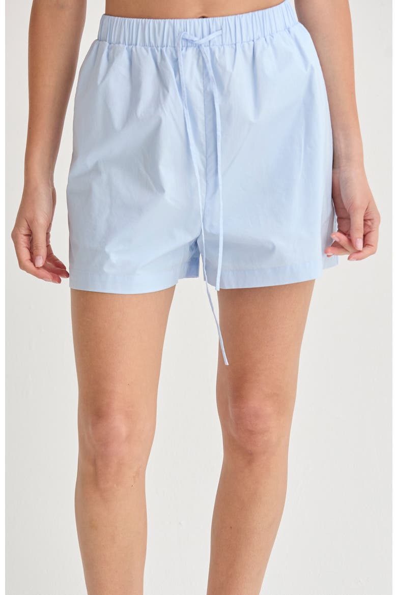 Oversized Poplin Shirt Two Piece Set, Alternate, color, Light Blue