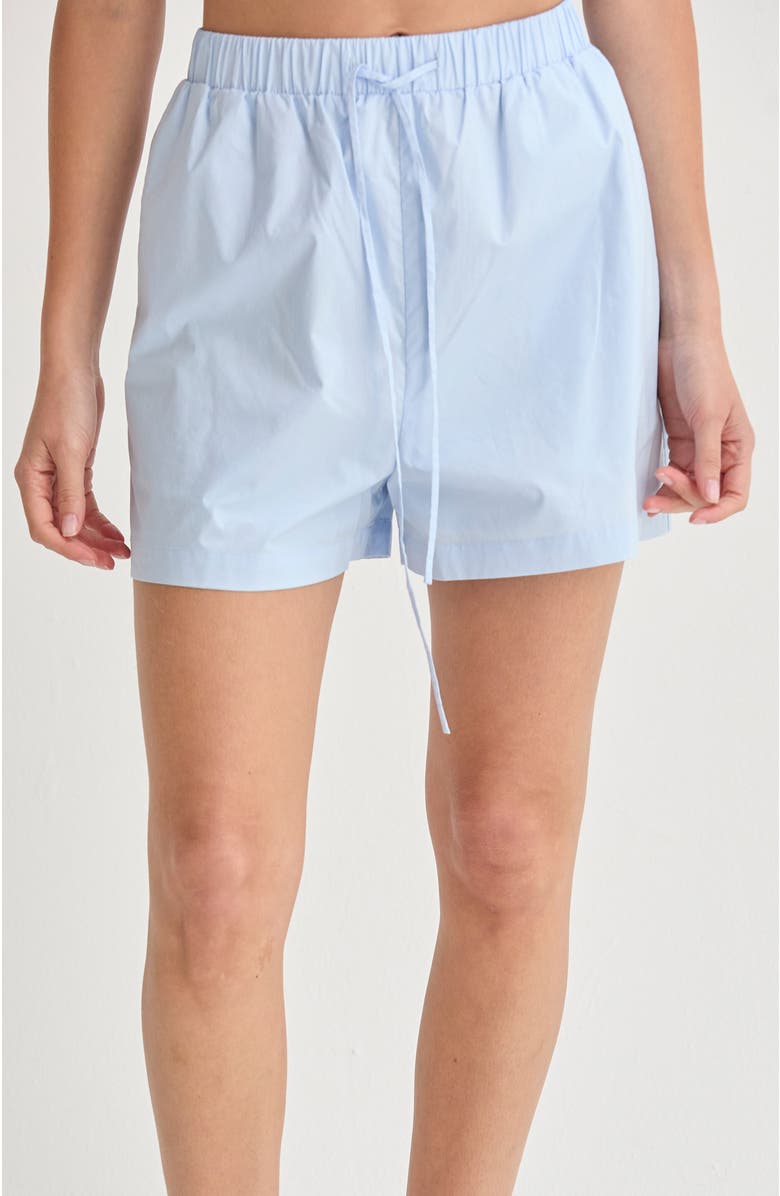 CRESCENT Oversized Poplin Shirt Two Piece Set, Alternate, color, Light Blue
