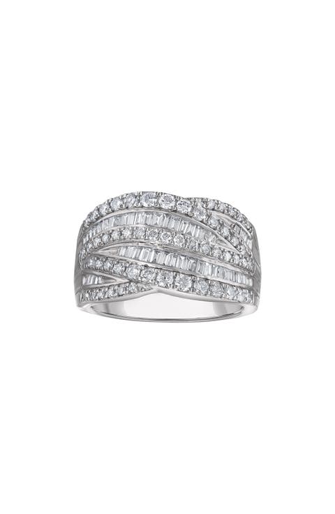 Sterling Silver Lab Grown Diamond Ring