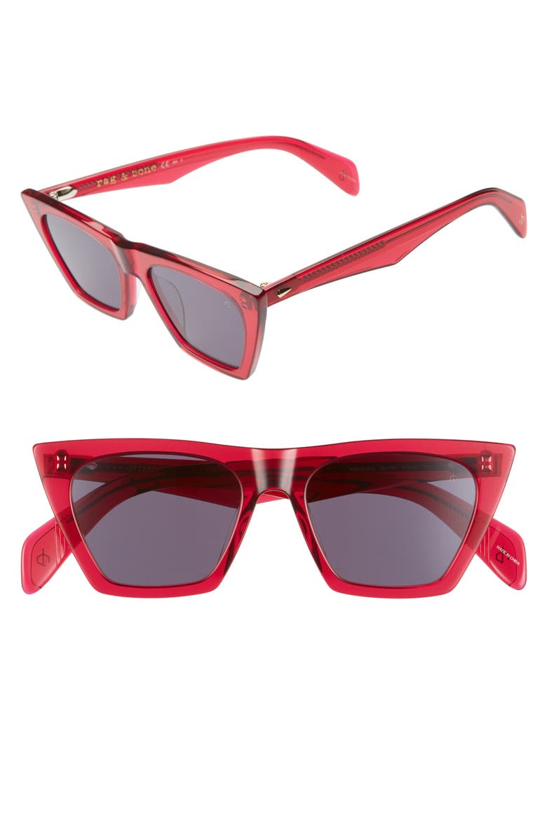 51mm Cat Eye Sunglasses, Main, color, FUCHSIA