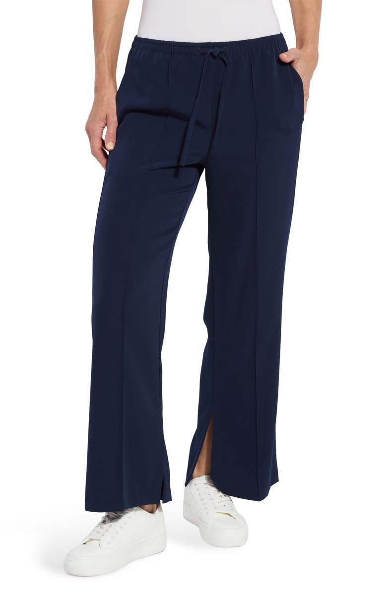 Lysse Genevieve Drawstring Inside Slit Pants, Main, color, True Navy