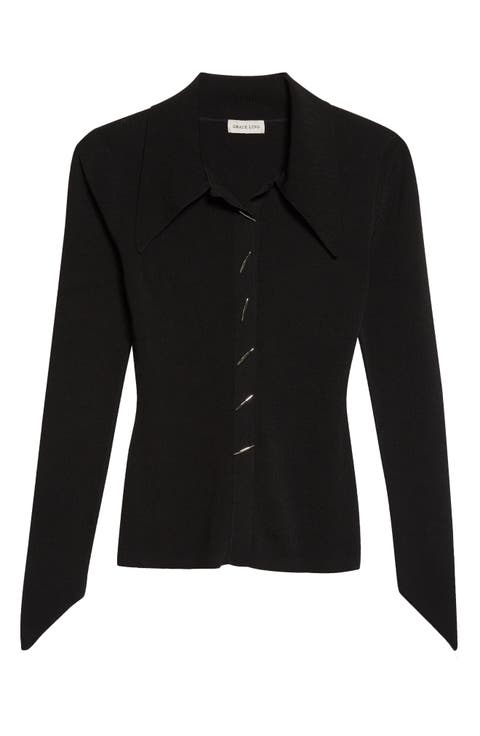 Angular Ribbed Cardigan