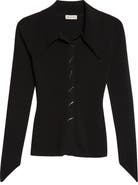 GRACE LING Angular Ribbed Cardigan