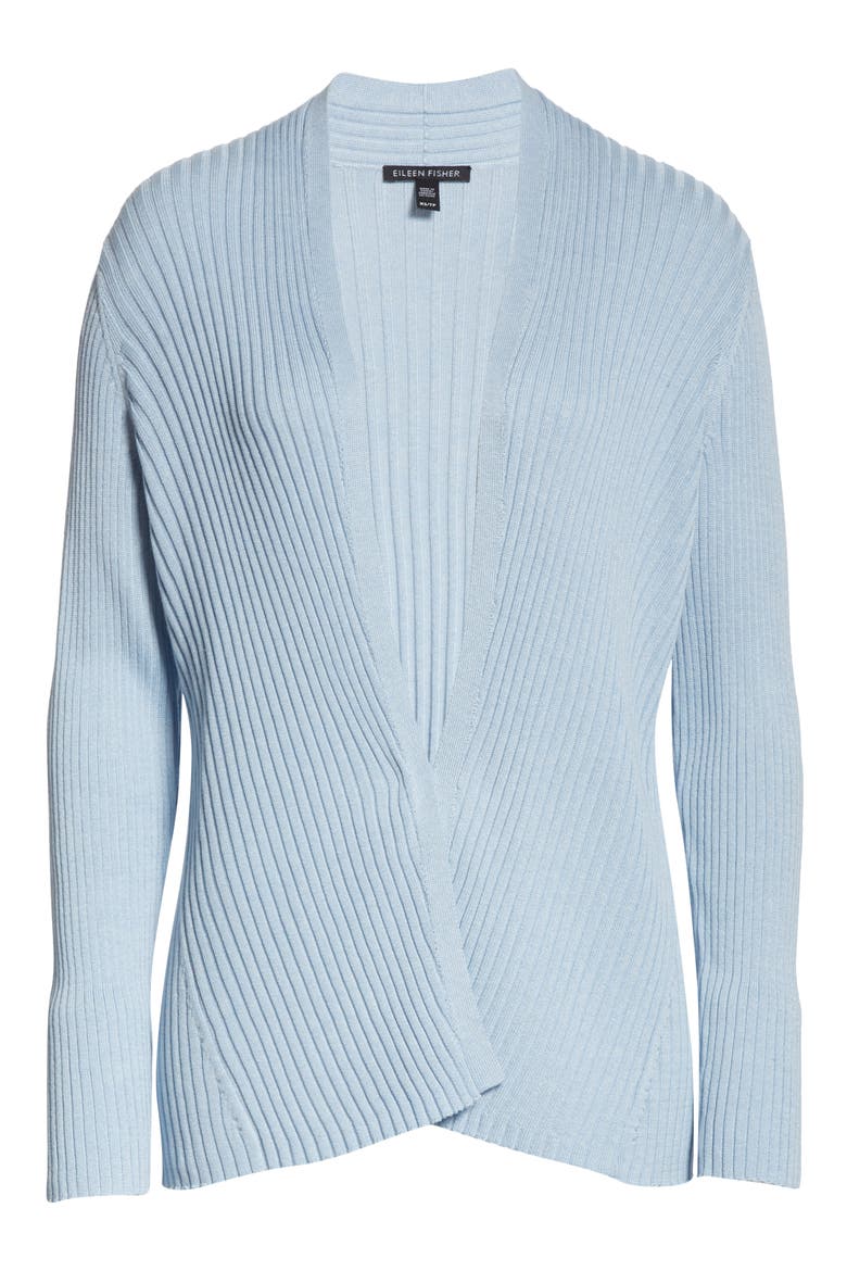 Ribbed Cardigan, Alternate, color, HAZE