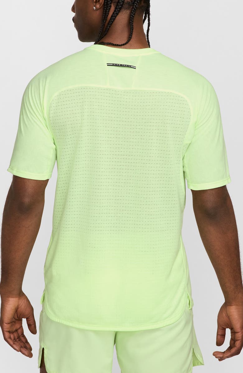 Nike Dri-FIT ADV Solar Chase Trail Running Top, Alternate, color, Barely Volt/ Black