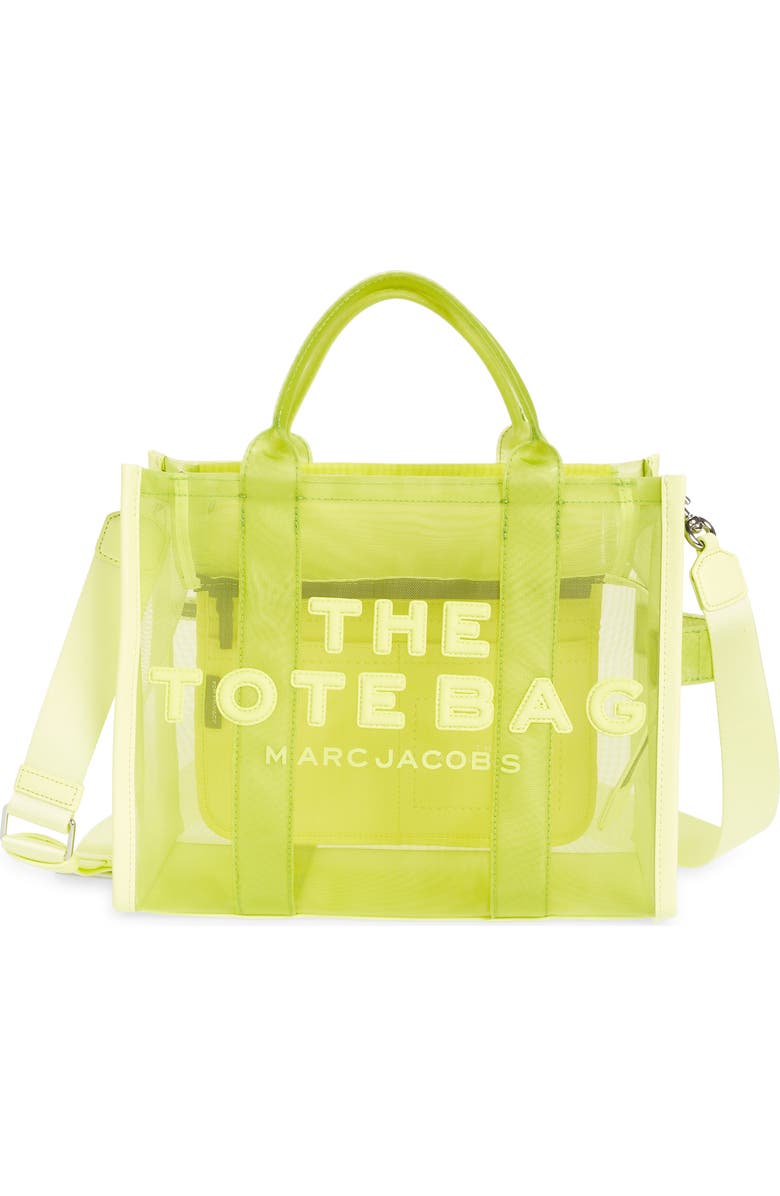 Marc Jacobs The Medium Mesh Tote Bag, Main, color, Bright Green