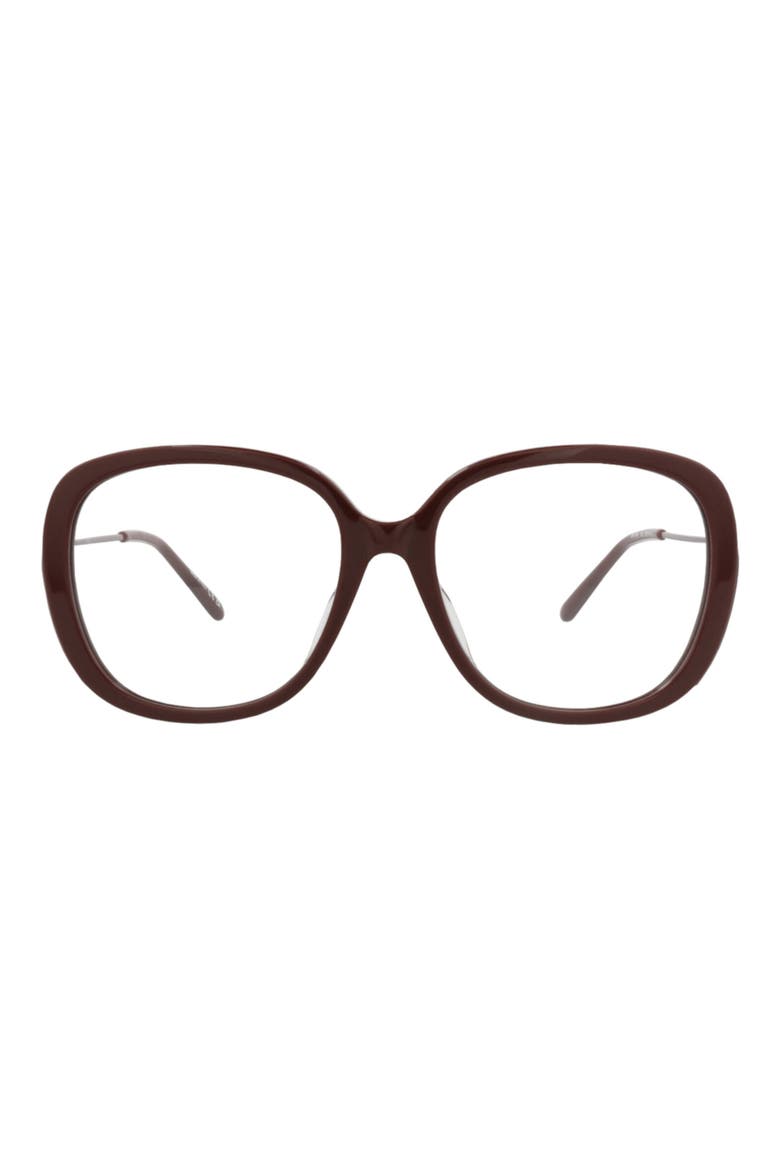 Novelty 56mm Round Optical Glasses, Main, color, BROWN BROWN TRANSPARENT