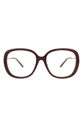 Chloé Novelty 56mm Round Optical Glasses In Brown
