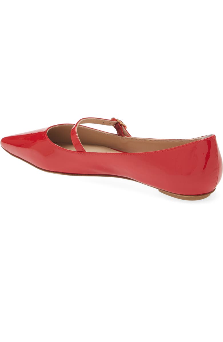 Stuart Weitzman Emilia Mary Jane Flat, Alternate, color, Cherry
