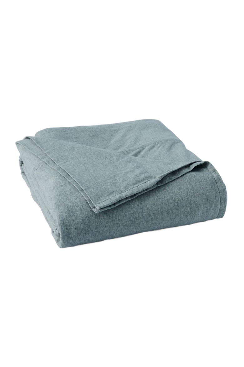 Organic Cotton Organic Favorite Tee Jersey Flat Sheet, Main, color, Smoke Heather
