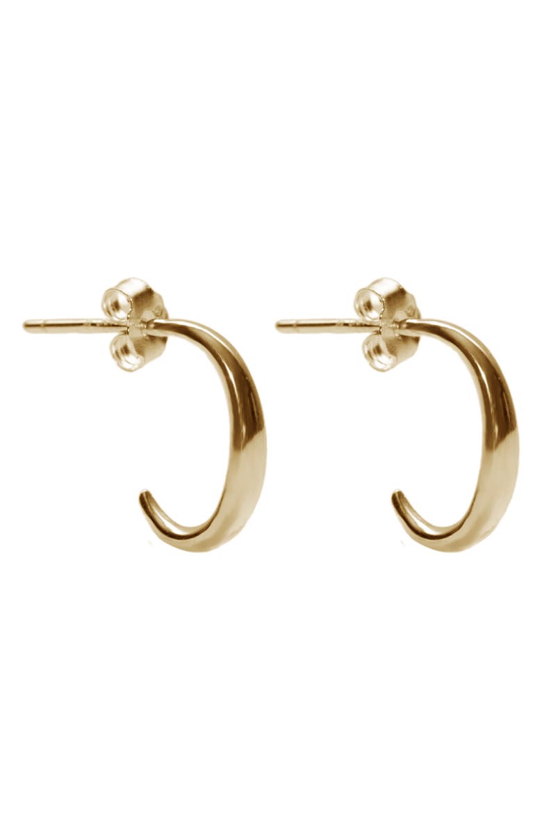 ARGENTO VIVO Small Oval J-Hoop Earrings, Main, color, Gold