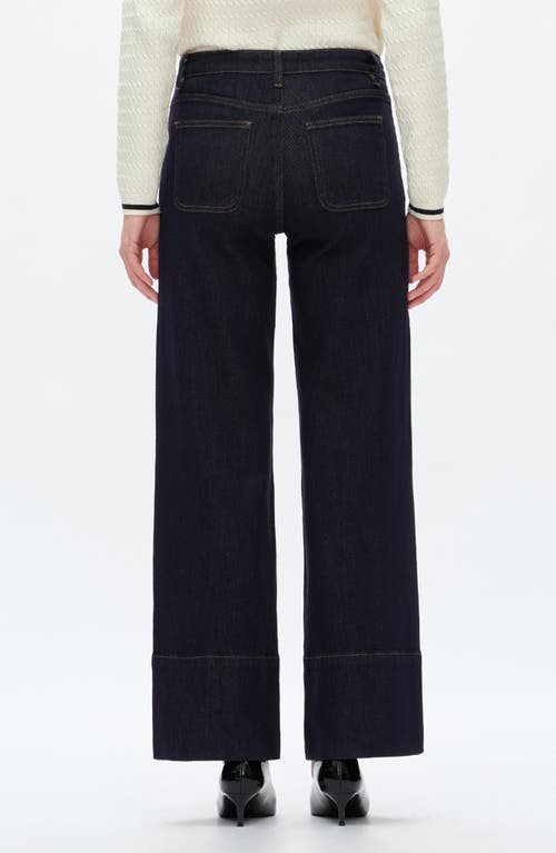 Bayeas Katia Patch Pocket Wide Leg Jeans In Blue