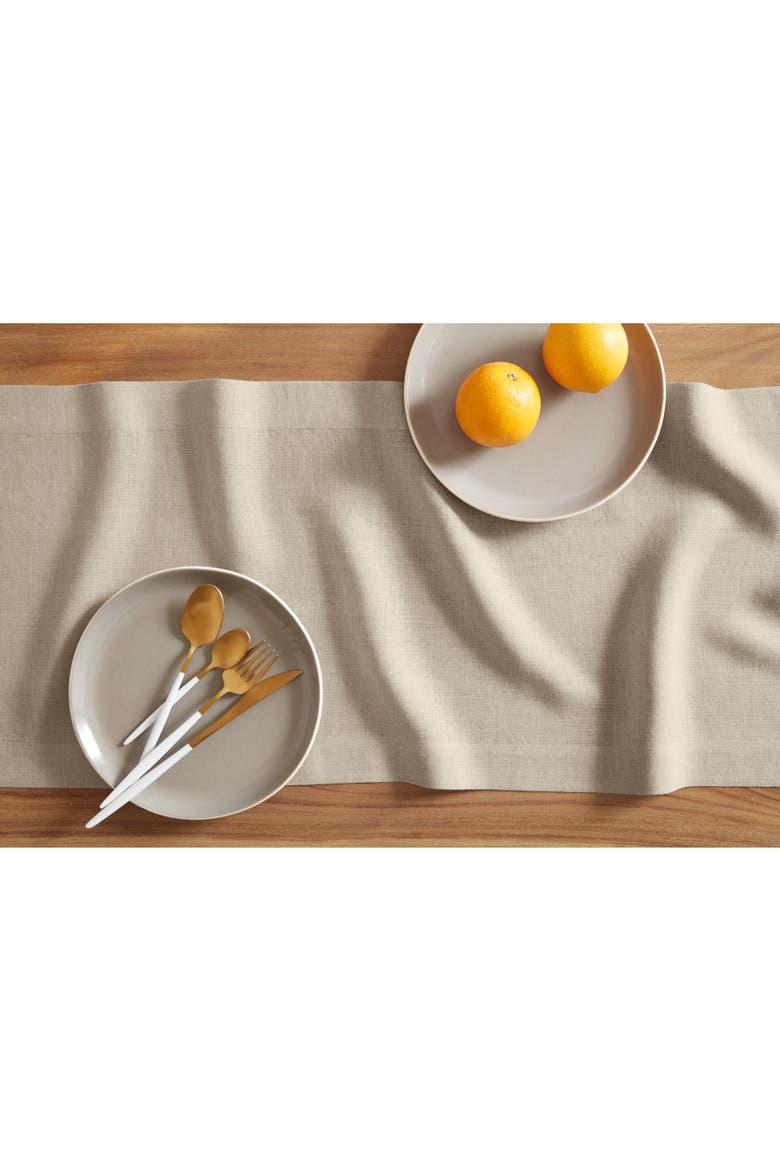 Linen Table Runner - Sonoma, Alternate, color, Flax