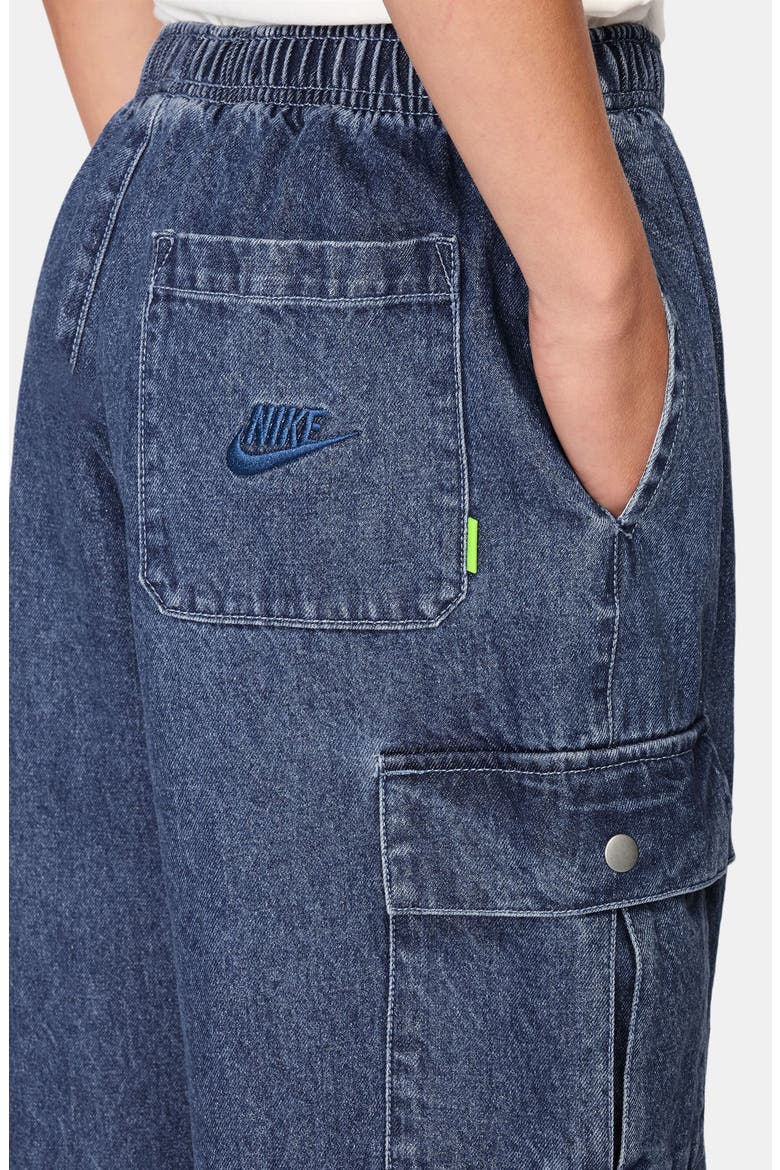 Kids' Denim Cargo Pants, Alternate, color, 461 MYSTIC NAVY/COASTAL BLUE
