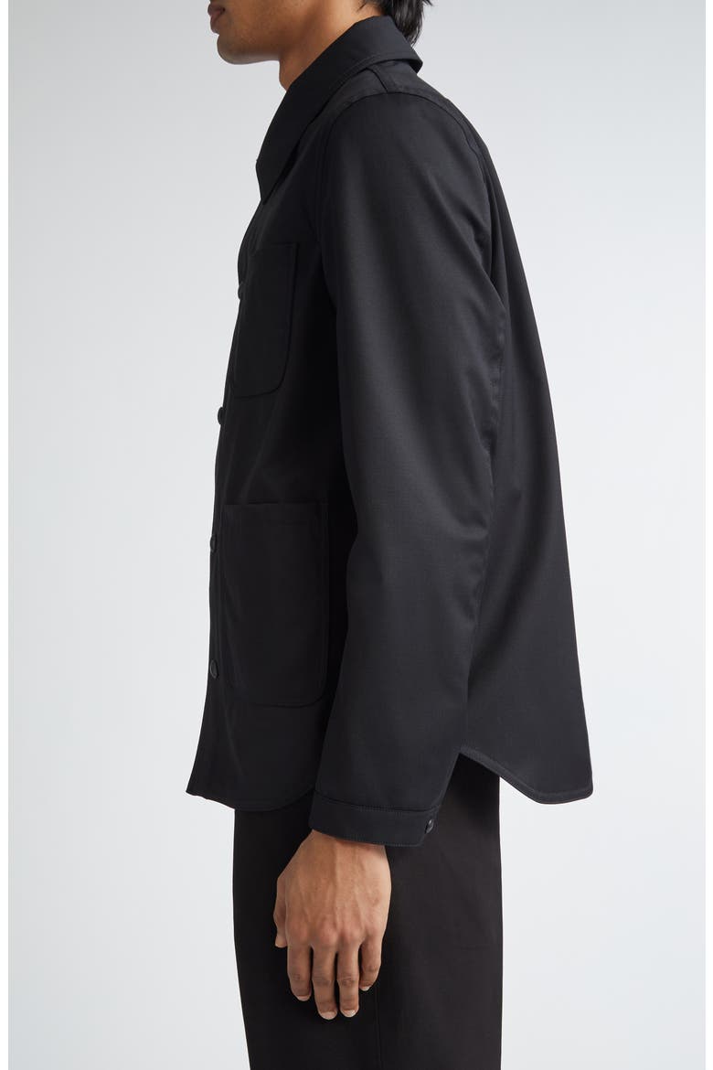 Virgin Wool Utility Jacket, Alternate, color, BLACK