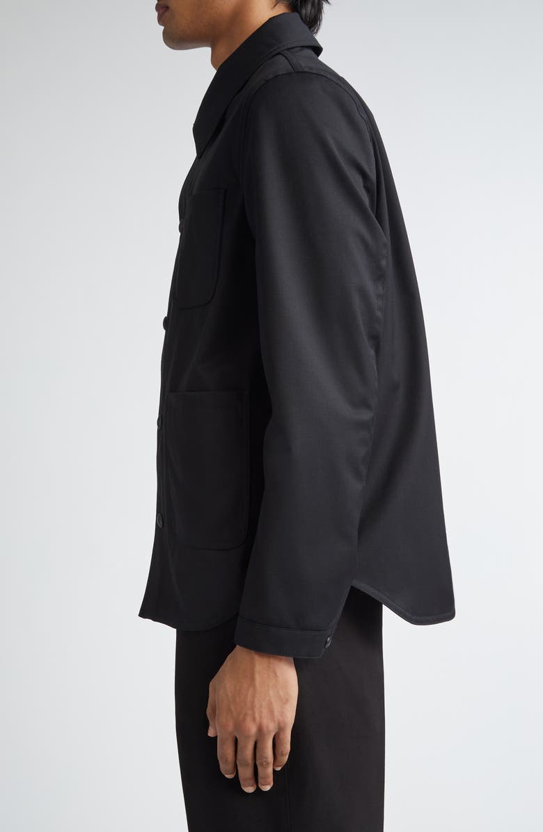 Thom Browne Virgin Wool Utility Jacket, Alternate, color, Black