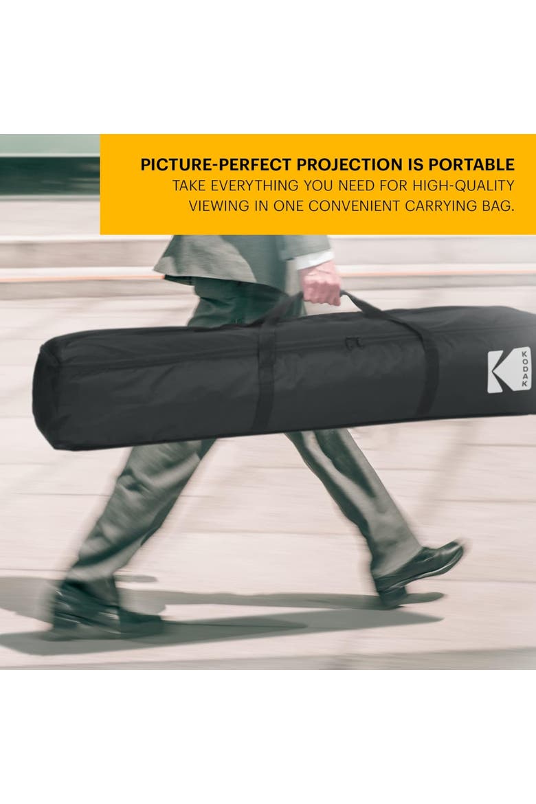 Projector Screen with Stand - Fast Fold Front Projection Screen with Tripod & Case, Alternate, color, Black