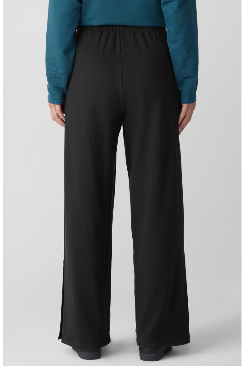 Slit Hem Straight Leg Pants, Alternate, color, BLACK