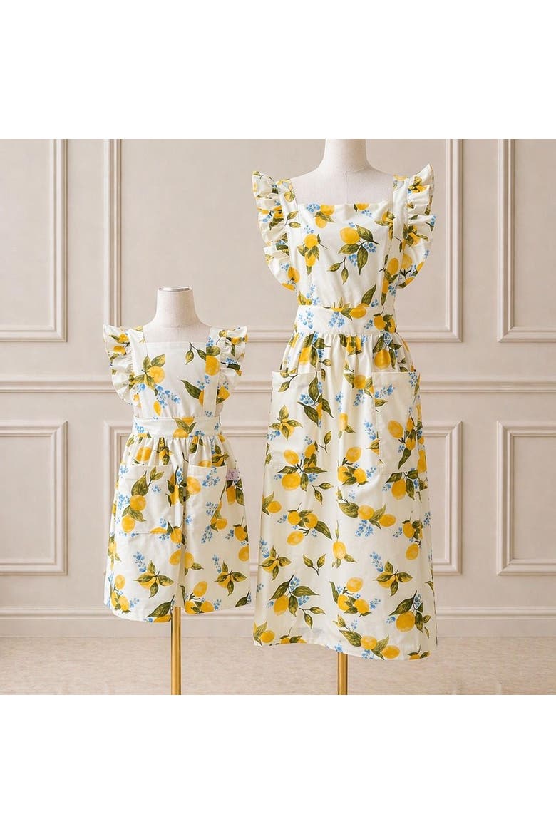 Capri Lemon Little Hostess Apron, Alternate, color, S (2-5)