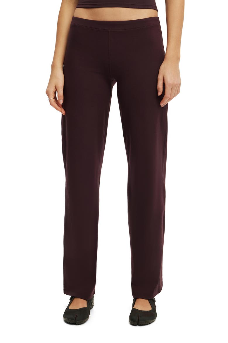 Women's Active Ultra Soft Low Rise Straight Leg Pant, Main, color, Italian Plum