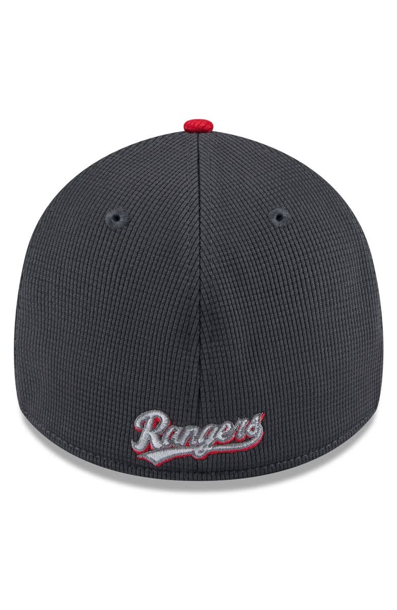 New Era Men's New Era Gray/Red Texas Rangers 2025 Batting Practice 39THIRTY Flex Hat, Alternate, color,