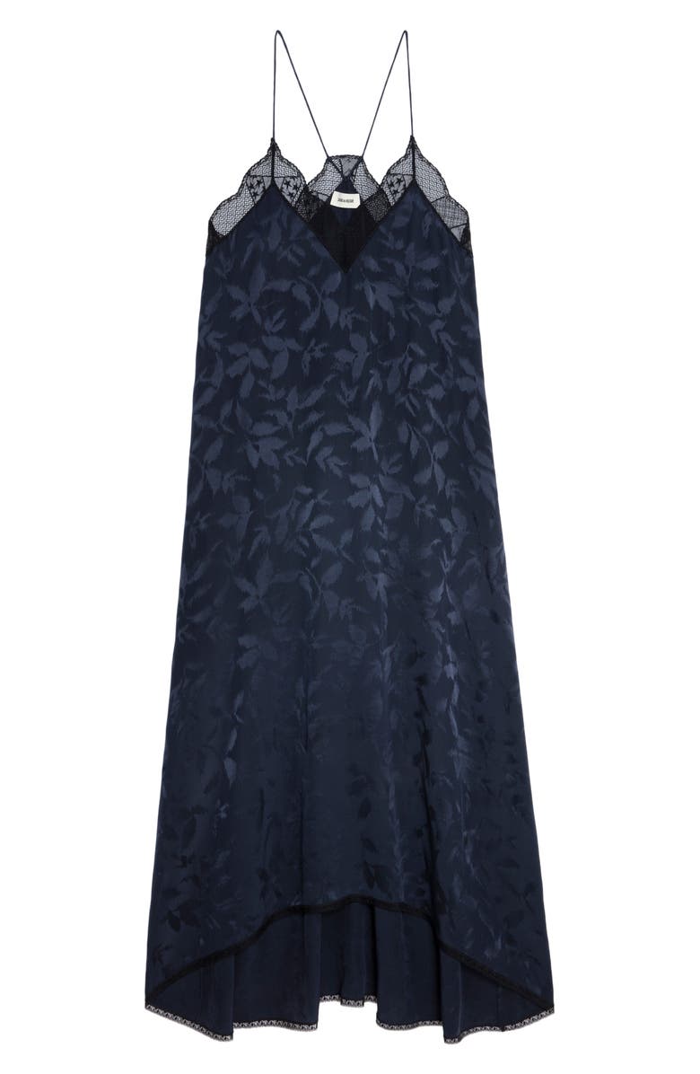 Zadig & Voltaire Risty Ikat Jacquard Silk Slipdress, Alternate, color, 