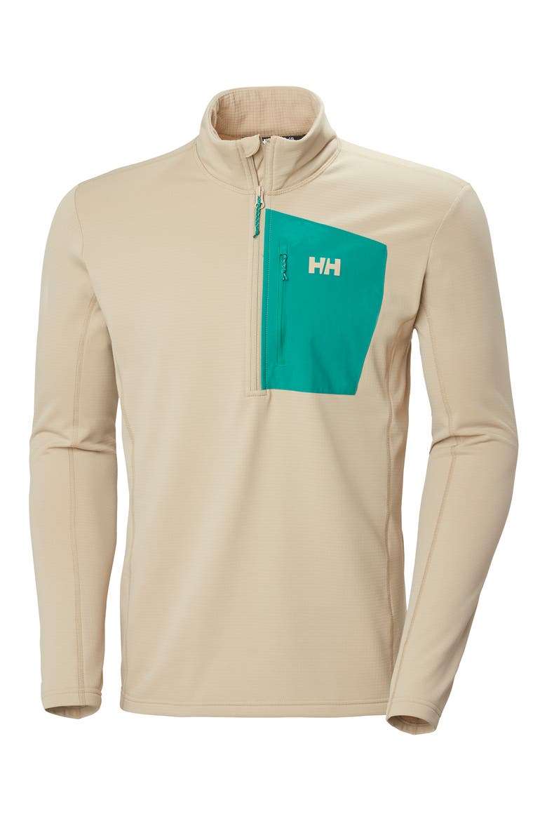 Versalite Fleece Half Zip Pullover, Alternate, color, KHAKI / SAND