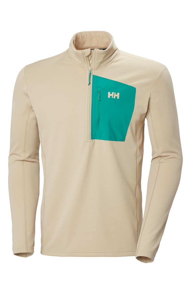 Helly Hansen Versalite Fleece Half Zip Pullover, Alternate, color, Khaki / Sand