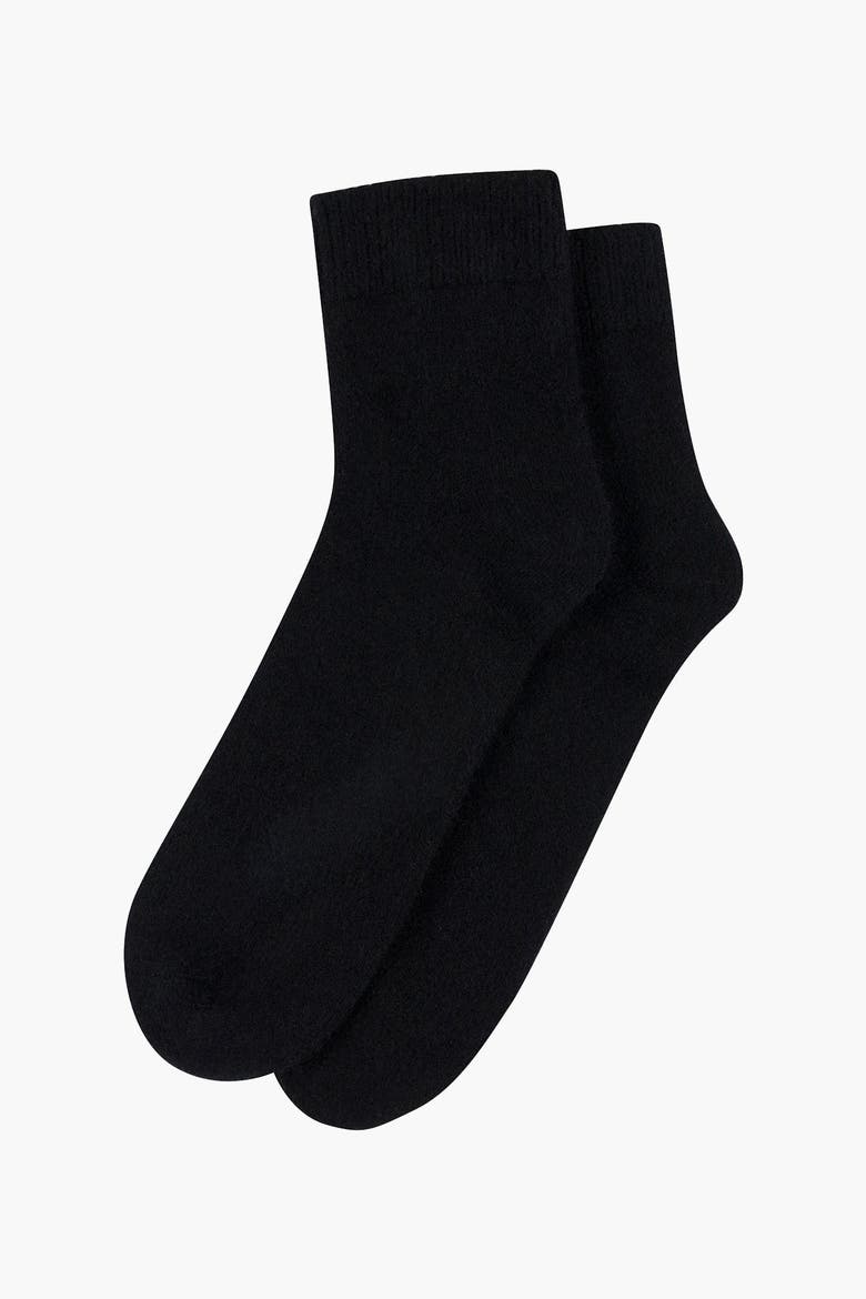 Micah Cashmere Socks, Main, color, Black